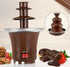 Mini Three-Layer Chocolate Fountain with Heating Fondue Machine